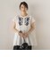 【WEB限定】キャンブリック立体刺繍ピンタックブラウス