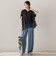 【WEB限定】キーネックレース切替ブラウス