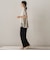 【WEB限定】キーネックレース切替ブラウス