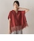 【WEB限定】キーネックレース切替ブラウス