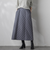 【大きいサイズ】キルトタフタスカート≪洗濯機で洗える≫