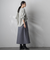 【大きいサイズ】キルトタフタスカート≪洗濯機で洗える≫