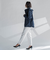 【WEB限定/大きいサイズ】シェルタリングテーパードパンツ≪洗濯機で洗える≫
