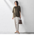 【WEB限定/大きいサイズ】シェルタリングテーパードパンツ≪洗濯機で洗える≫