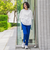 【WEB限定/大きいサイズ】シェルタリングテーパードパンツ≪洗濯機で洗える≫