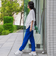 【WEB限定/大きいサイズ】シェルタリングテーパードパンツ≪洗濯機で洗える≫