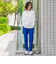 【WEB限定/大きいサイズ】シェルタリングテーパードパンツ≪洗濯機で洗える≫