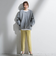 【WEB限定/大きいサイズ】シェルタリングテーパードパンツ≪洗濯機で洗える≫