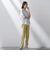 【WEB限定/大きいサイズ】シェルタリングテーパードパンツ≪洗濯機で洗える≫