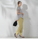 【WEB限定/大きいサイズ】シェルタリングテーパードパンツ≪洗濯機で洗える≫
