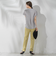 【WEB限定/大きいサイズ】シェルタリングテーパードパンツ≪洗濯機で洗える≫