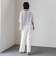 【WEB限定/大きいサイズ】シェルタリングワイドパンツ≪洗濯機で洗える≫