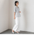 【WEB限定/大きいサイズ】シェルタリングワイドパンツ≪洗濯機で洗える≫