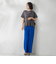 【WEB限定/大きいサイズ】シェルタリングワイドパンツ≪洗濯機で洗える≫