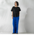 【WEB限定/大きいサイズ】シェルタリングワイドパンツ≪洗濯機で洗える≫