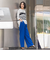 【WEB限定/大きいサイズ】シェルタリングワイドパンツ≪洗濯機で洗える≫