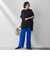 【WEB限定/大きいサイズ】シェルタリングワイドパンツ≪洗濯機で洗える≫