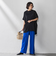 【WEB限定/大きいサイズ】シェルタリングワイドパンツ≪洗濯機で洗える≫