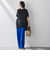 【WEB限定/大きいサイズ】シェルタリングワイドパンツ≪洗濯機で洗える≫