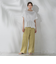 【WEB限定/大きいサイズ】シェルタリングワイドパンツ≪洗濯機で洗える≫