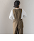 【大きいサイズ】オールインワンワイドパンツ