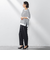 Tシャツ風ボーダーニットプルオーバー≪手洗い可能≫