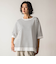 Tシャツ風ボーダーニットプルオーバー≪手洗い可能≫