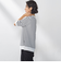 【大きいサイズ】Tシャツ風ボーダーニットプルオーバー≪手洗い可能≫