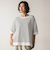 【大きいサイズ】Tシャツ風ボーダーニットプルオーバー≪手洗い可能≫