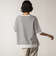 【大きいサイズ】Tシャツ風ボーダーニットプルオーバー≪手洗い可能≫