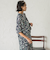 幾何柄ブラウス≪洗濯機で洗える≫