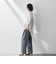 【WEB限定】デニムカーブパンツ≪洗濯機で洗える≫