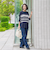 【WEB限定】デニムカーブパンツ≪洗濯機で洗える≫