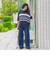 【WEB限定】デニムカーブパンツ≪洗濯機で洗える≫