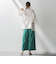 タックボリュームワイドパンツ≪洗濯機で洗える≫