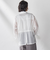 【大きいサイズ】ポケット付きシアーシャツジャケット≪洗濯機で洗える≫