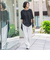 【WEB限定/大きいサイズ】ハイテンションワイドパンツ≪洗濯機で洗える≫