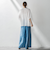 【biyori】”風と歩く、大人のシアー”デニムワイドパンツ≪洗濯機で洗える≫