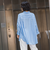 【大きいサイズ】オーバーサイズストライプシャツ≪洗濯機で洗える≫