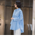 【大きいサイズ】オーバーサイズストライプシャツ≪洗濯機で洗える≫
