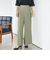 【大きいサイズ】パッチポケットワイドパンツ≪洗濯機で洗える≫