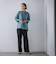 【WEB限定】デニム見えシャンブレーワイドパンツ≪洗濯機で洗える≫