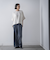 【WEB限定】デニム見えシャンブレーワイドパンツ≪洗濯機で洗える≫
