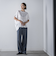 【WEB限定】デニム見えシャンブレーワイドパンツ≪洗濯機で洗える≫