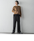 【WEB限定/大きいサイズ】デニム見えシャンブレーワイドパンツ≪洗濯機で洗える≫