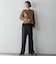 【WEB限定/大きいサイズ】デニム見えシャンブレーワイドパンツ≪洗濯機で洗える≫