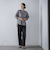 【WEB限定/大きいサイズ】デニム見えシャンブレーワイドパンツ≪洗濯機で洗える≫