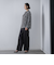 【WEB限定/大きいサイズ】デニム見えシャンブレーワイドパンツ≪洗濯機で洗える≫