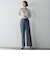 【WEB限定/大きいサイズ】デニム見えシャンブレーワイドパンツ≪洗濯機で洗える≫