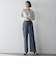 【WEB限定/大きいサイズ】デニム見えシャンブレーワイドパンツ≪洗濯機で洗える≫